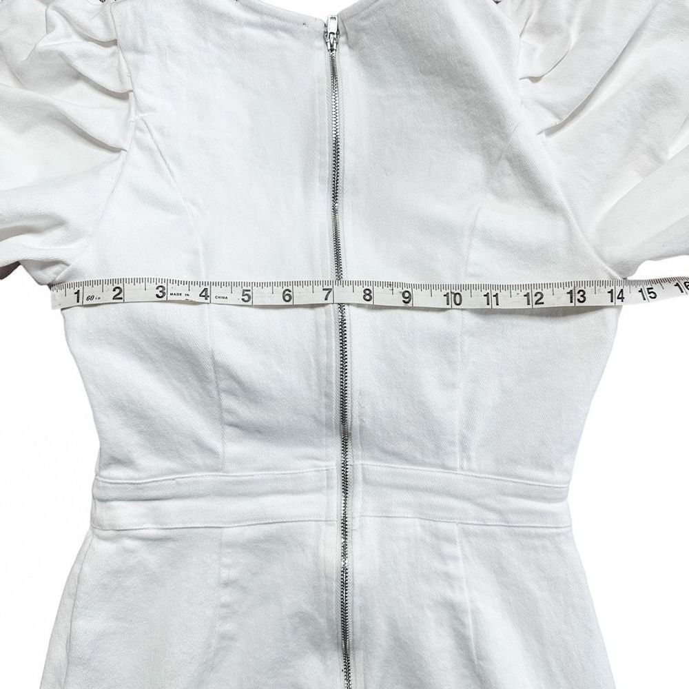 Flying Tomato Denim Jumpsuit Cutout White Small - Picture 8 of 9